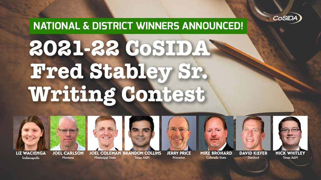 National & District Winners Announced for the 2021-22 CoSIDA Fred Stabley Sr. Writing Contest